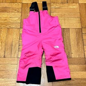 The North Face Pink and Black Snow Bib